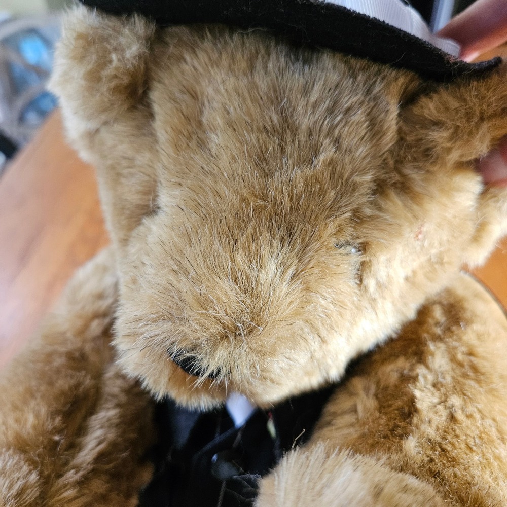 Vermont Teddy Bear Co Dapper Dress Up Plush Teddy Bear with Hat Suit - Picture 2 of 8